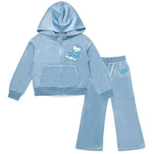 Hello Kitty Cinnamoroll Hello Kitty Velour Metallic Print Drop set / sz 5 nwot